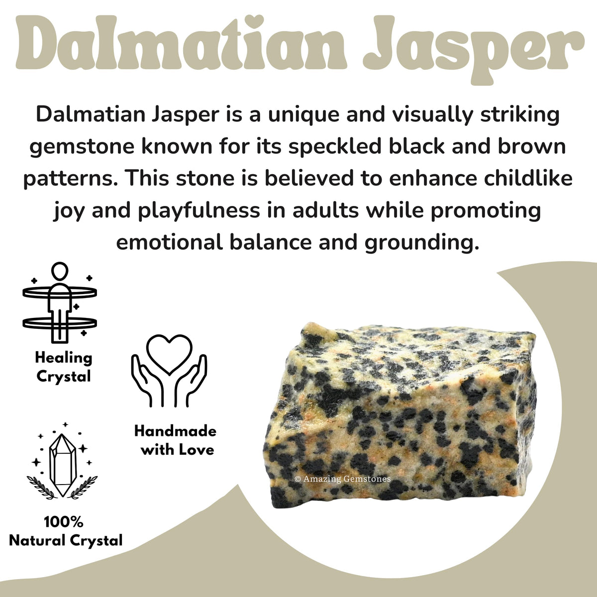 Amazing Gemstone Dalmatian Jasper Raw Crystals and Healing Stones, Natural Rocks for Tumbling - DIY Raw Stones and Crystals, 2 Pieces