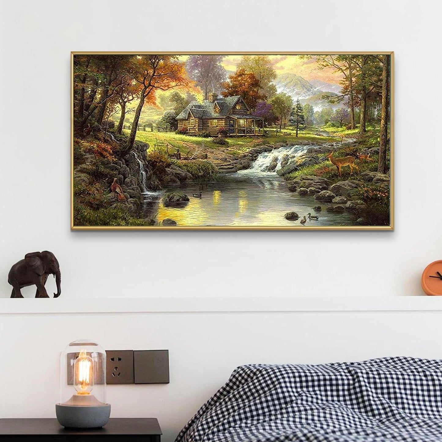 YALKIN Square 5D Diamond Painting Kits for Adults, Large Diamond Art Kits Full Drill Diamond Painting Kit for Adult Beginners, DIY Crystal Picture Art for Home Wall Decor 40 x 70cm/15.7 x 27.6in