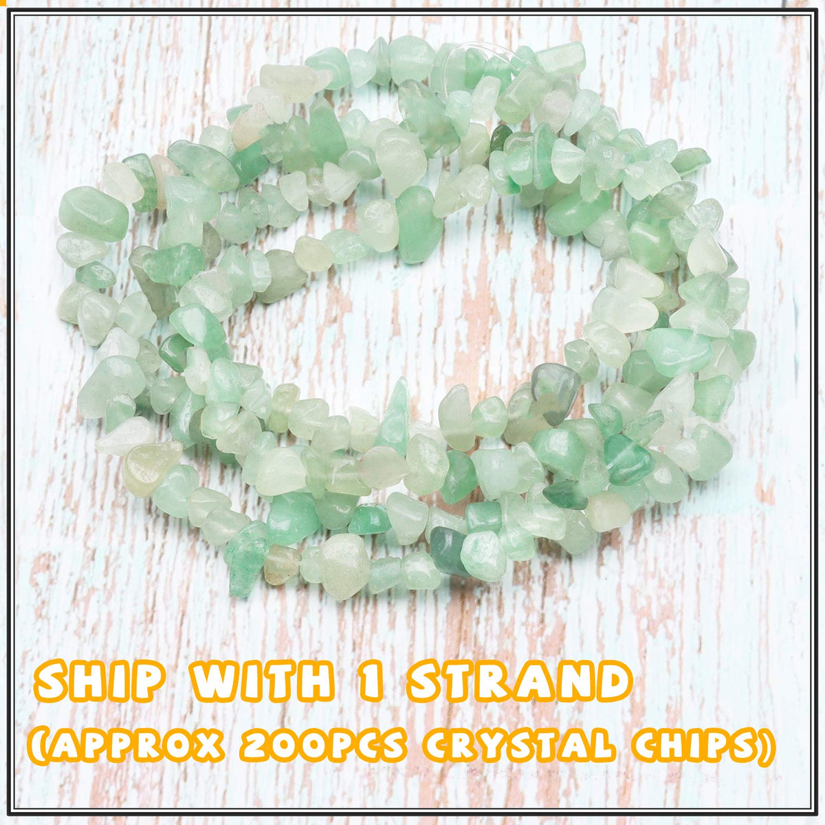 500 pcs Natural Chip Stone Beads, Green Aventurine 5-8 mm Irregular Gemstones Healing Crystal Loose Rocks Bead Hole Drilled for Jewelry Making Bracelet