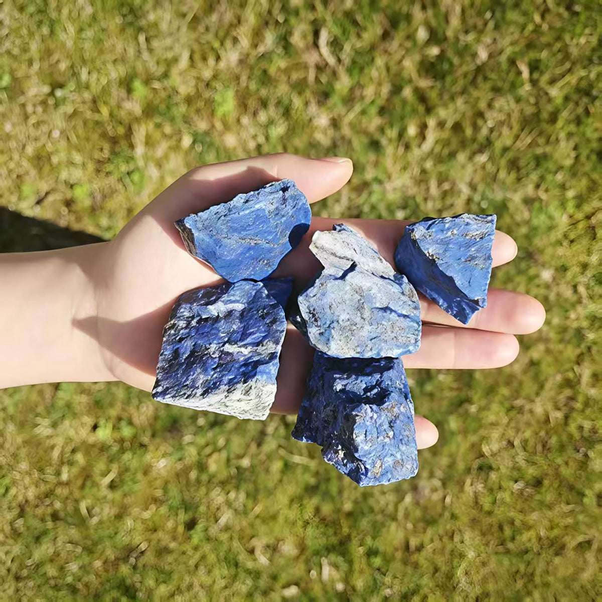 0.45lb Natural Lapis Lazuli Bulk Raw Crystals 1.2-2″Large Healing Stones for Tumbling, Wire Wrapping, Reiki, Meditation, Wicca, Chakra Balancing