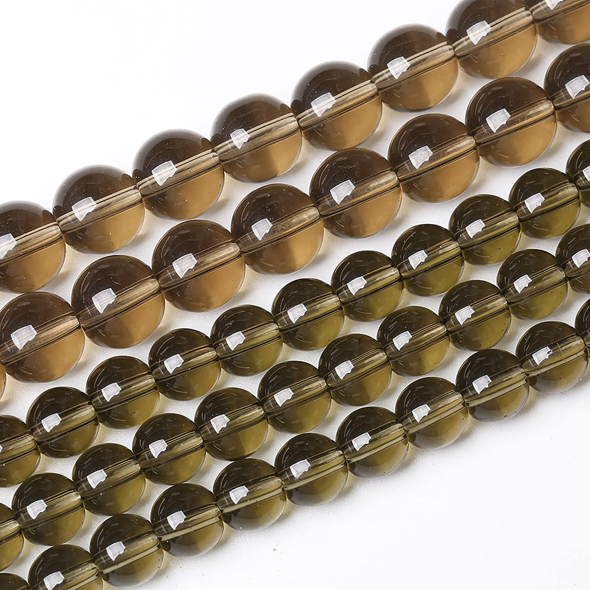 61PCS 6mm Smoky Crystal Quartz Glass Beads Natural Stone Round Loose Beads for Jewelry Making DIY Bracelet Necklace 15 Inch,Energy Stone Healing Power(6mm, Smoky Quartz Glass)