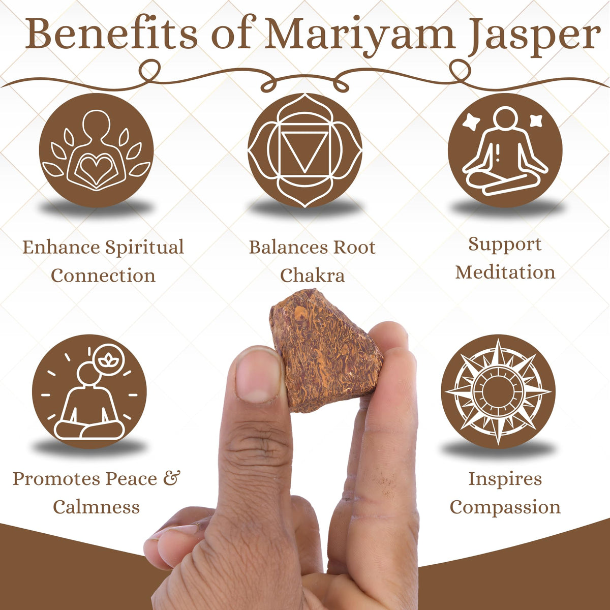 ANAYA AGATE Mariam Jasper 2 Pcs Raw Crystals Rough Gemstones w/Authenticity Card, Velvet Pouch - Large 1.25–2.0" Raw Stones for Tumbling, Cabbing, Polishing, Cutting Natural Healing Crystals for Home Decor, DIY Stones