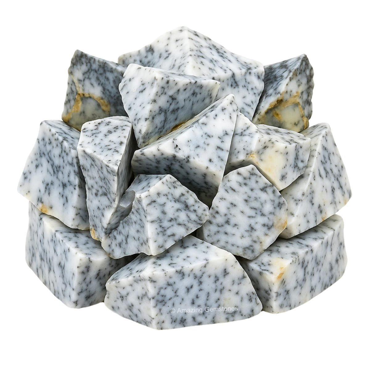 Amazing Gemstone Dendrite Opal Raw Crystals and Healing Stones, Natural Rocks for Tumbling - DIY Raw Stones and Crystals, 2 Pieces