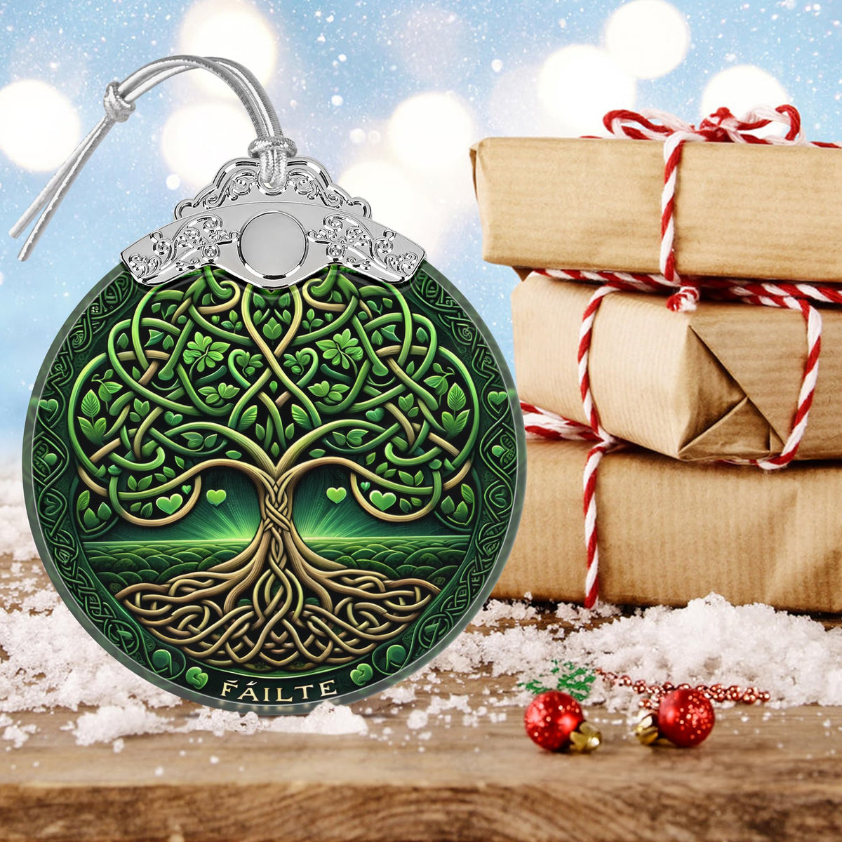 Tree of Life Stained Glass Hanging Ornament - Christmas Tree Decoration, Holiday Ornament, Gift Idea