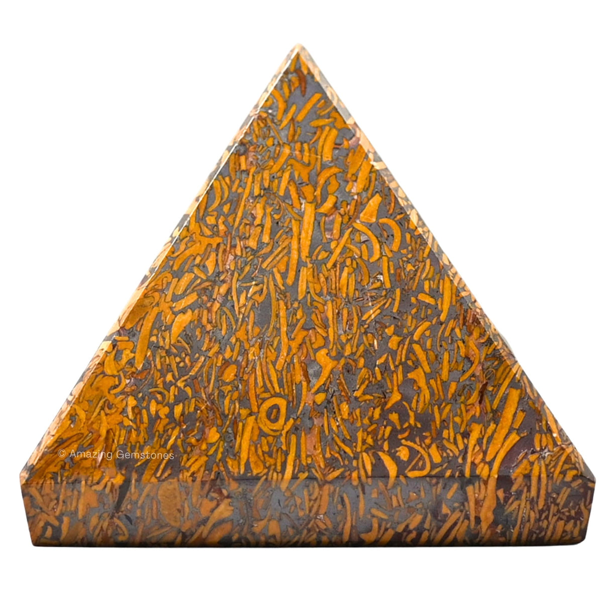 Amazing Gemstone Mariyam Jasper Pyramid Crystal Healing Stones - 1.5" Great Pyramid Figurine of Natural Stone Pyramid for Meditation, Reiki, Chakra Balancing and Crystal Pyramids Grid