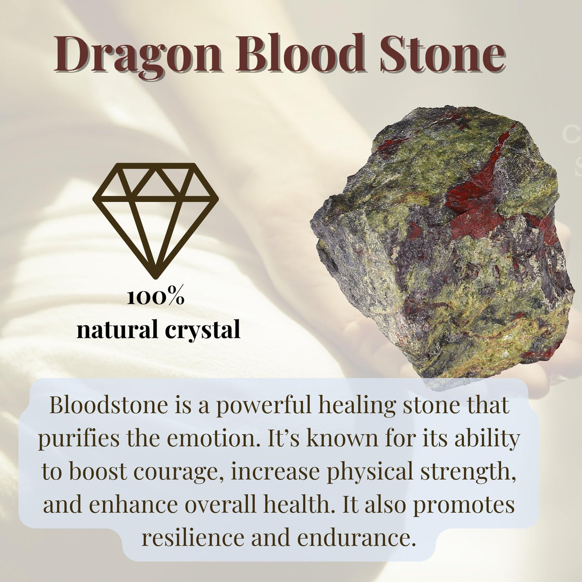 XIANNVXI Dragon Blood Stone 1.8-2.2" Large Raw Crystals and Healing Stones Natural Rough Crystal Rocks for Decor Gifts Tumbling Cabbing Polishing Fountain Rocks 1PCS