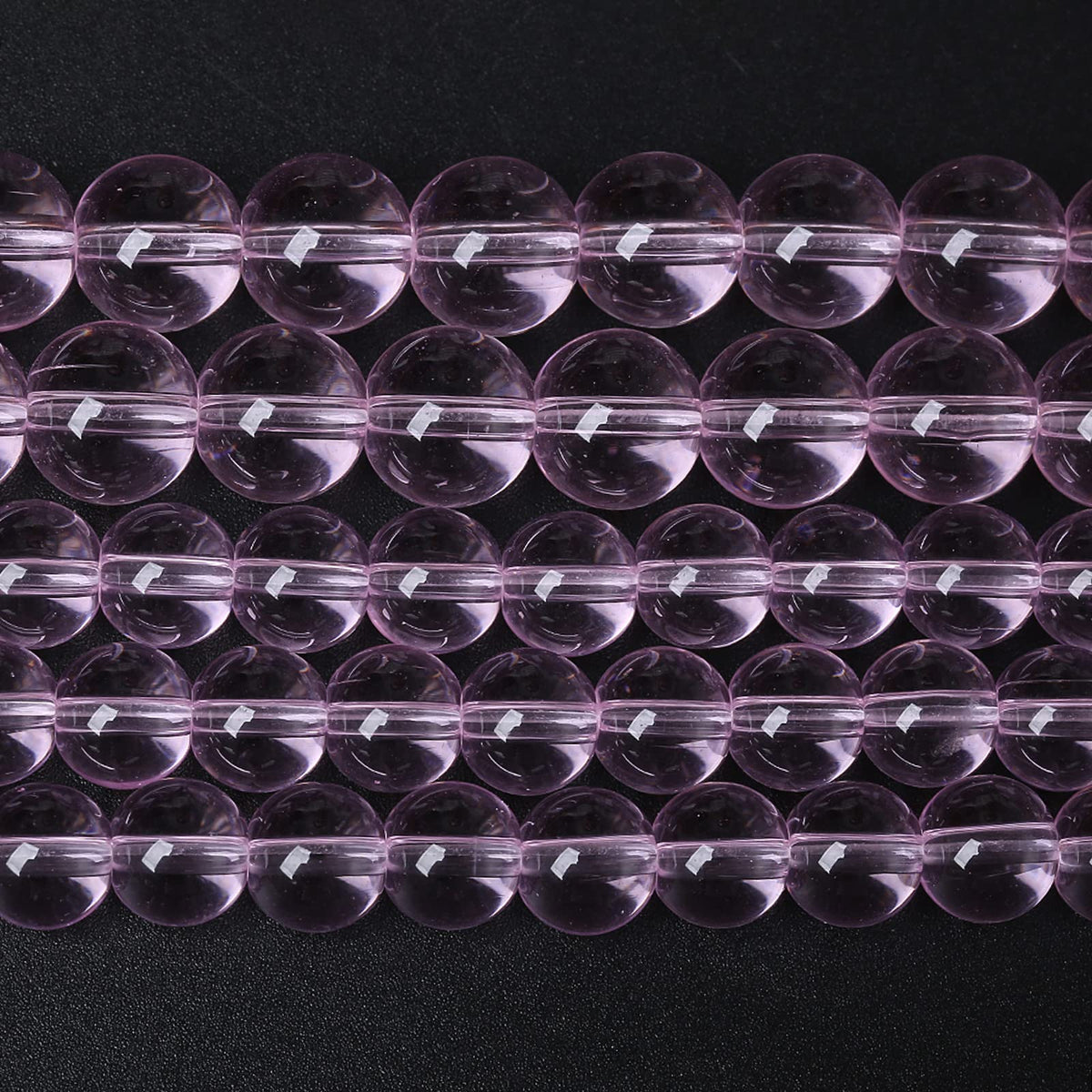6MM 63PCS Light Pink Glass Spacer Loose Beads for Jewelry Making DIY Bracelet Necklace