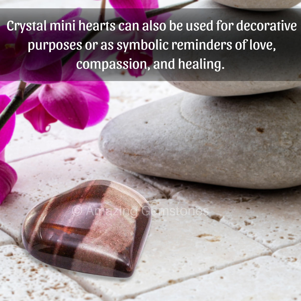 Amazing Gemstone Shiva Lingam Narmada Stone Heart - Pack of 2 Crystal Heart Stones Rocks - Corazones De Piedra Crystals and Healing Stones Heart Shaped Crystal - Stocking Stuffers Gifts