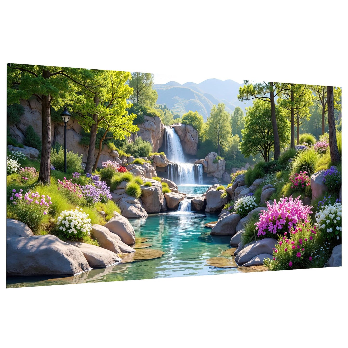 JOOZ Large Diamond Art Kits for Adults - 5D Landscape Diamond Painting Kits for Adults, DIY Full Drill Diamond Art Painting Waterfall for Beginners, Gem Art Kits for Home Wall Decor 27.5x15.7 Inch