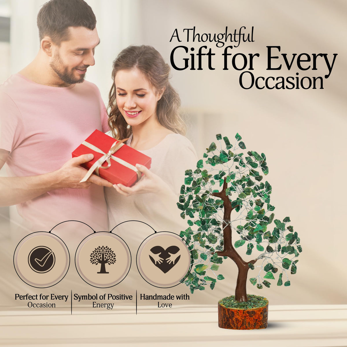 YATSKIA Green Aventurine - Money Trees - Chakra Crystalsm Crystal Trees As Home Decor - Tree for Home - Crystal Gifts for Women - Healing Crystals