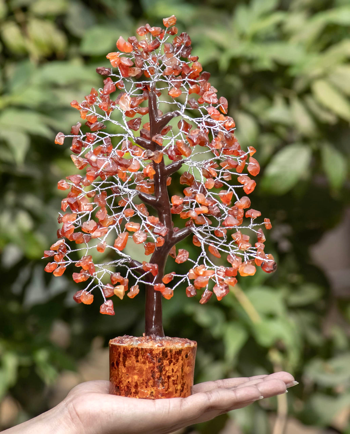Crocon® Carnelian Gemstone Crystal Tree, Crytsals and Healing Stones, Orange Healing Stone Tree for Sacral Chakra Birthday Gifts for Women Men Her Sister mom - Gem Tree - Home Decor - Good Luck Gift