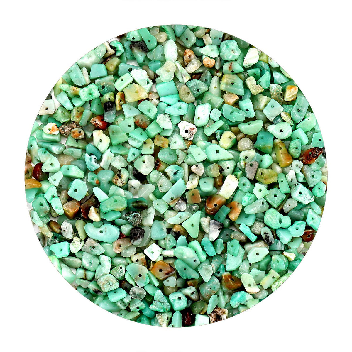 420PCS Chip Stone Beads Amazonite, Irregular Gemstones Healing Crystal Loose Beads Crushed Chunked Crystal Pieces with Plastic Box for Bracelet Jewelry Making DIY Art Crafts (Amazonite)