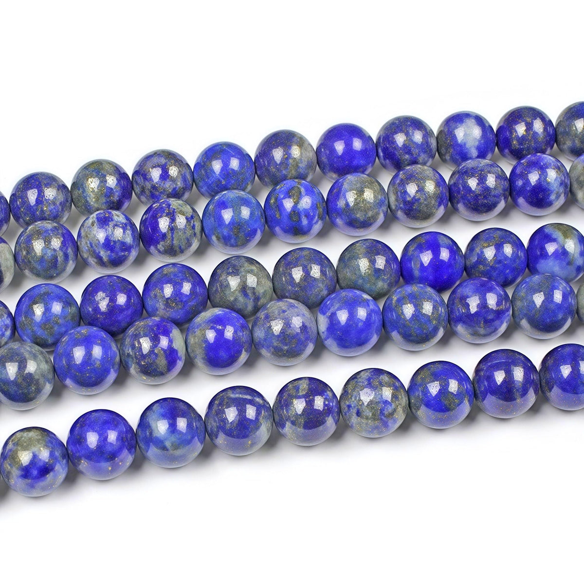 MJDCB Natural Lapis Lazuli Gemstone Loose Beads Round 10mm Energy Stone Healing Power for Jewelry Making