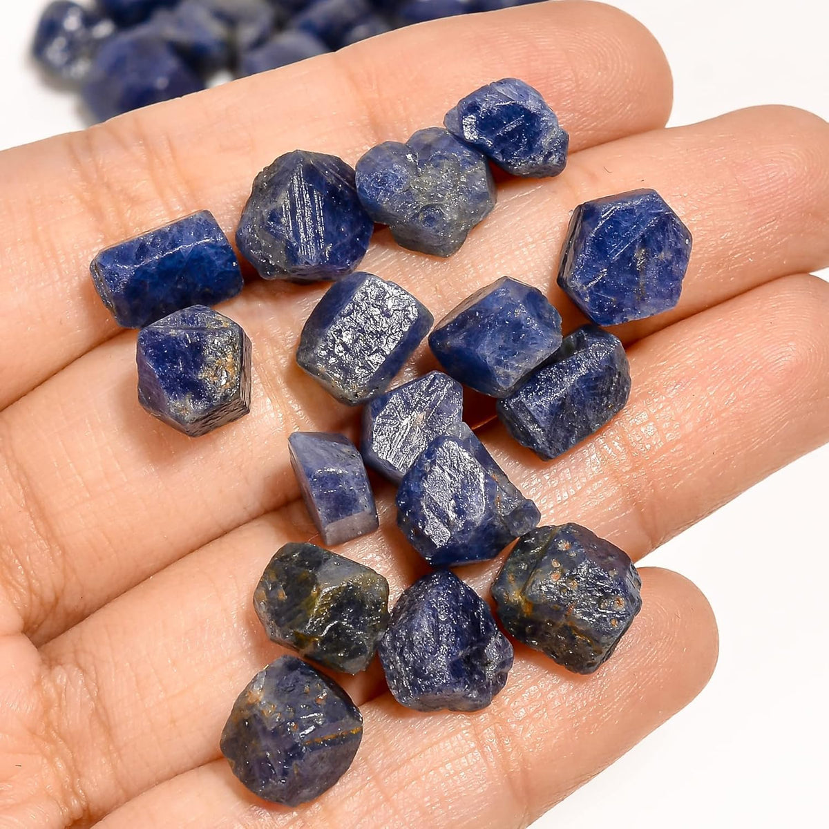 GEMKORA™ 30 carats Raw Blue Sapphire Crystals, Wholesale Lot, Natural Gemstone, Rough Crystals, Rock Stones, Jewelry Making Supplies, DIY & Crafts, September Birthstone