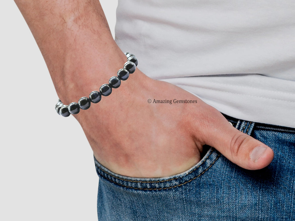 Amazing Gemstone Crystal Bracelet for Women Men's Gifts - Protection Healing Crystal Bracelet - 8mm Gemstone Beaded Stretchable Bracelet Pulseras Para Hombres Mujer Stocking Stuffers Mothers Day Gift (Blue Tiger Eye)