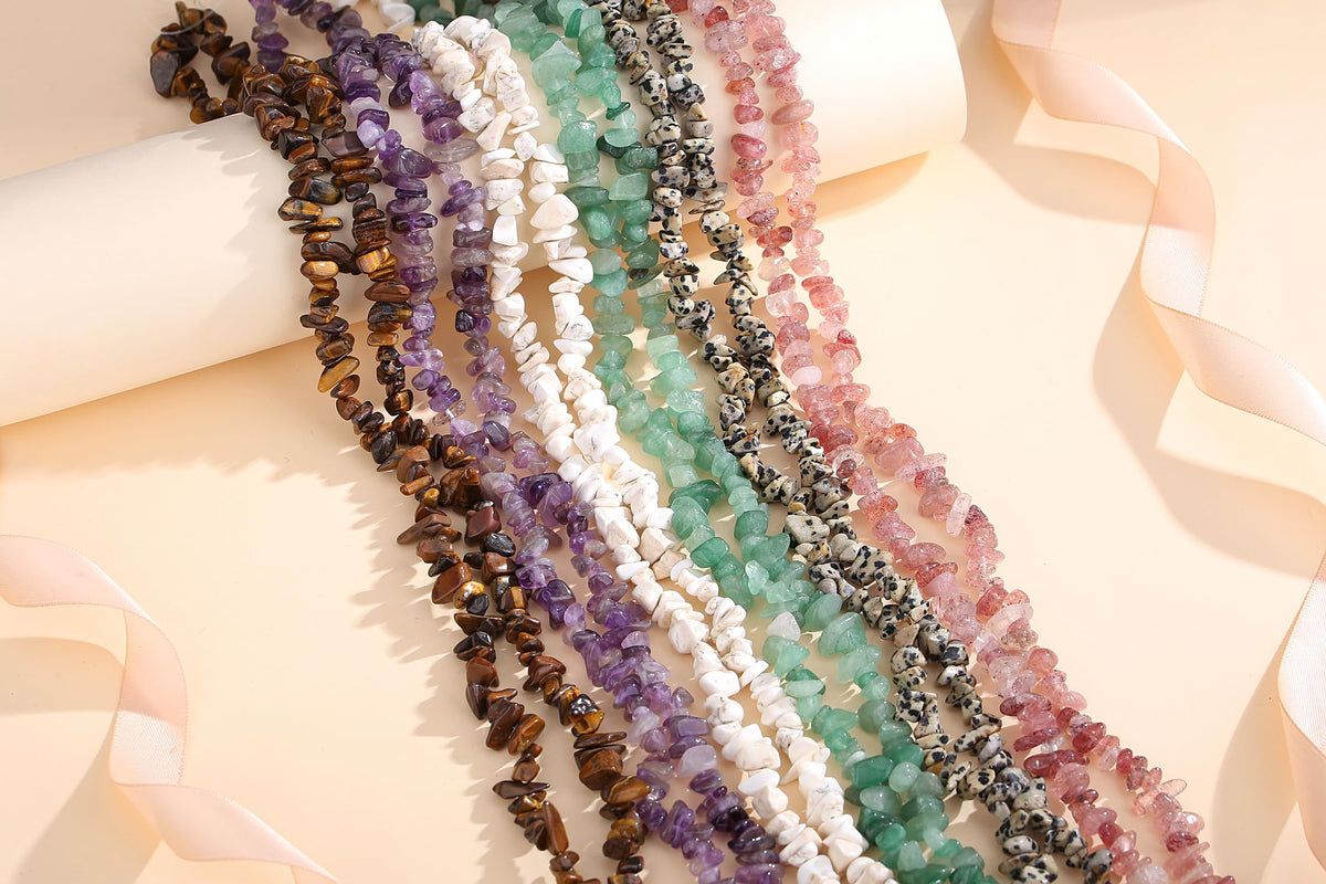 ZHIYUXI 400pcs Green Aventurine Beads 5-8mm Crystals Gemstones for Bracelet Making 2 Strands Irregular Stone Bead for Jewelry Making Craft