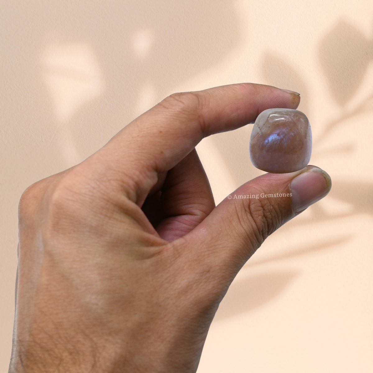 Amazing Gemstone Sun Moonstone Crystal Tumbled Stones Polished Rocks - Natural Gem Stones for Healing - DIY Crystals for Protection (1 Piece)