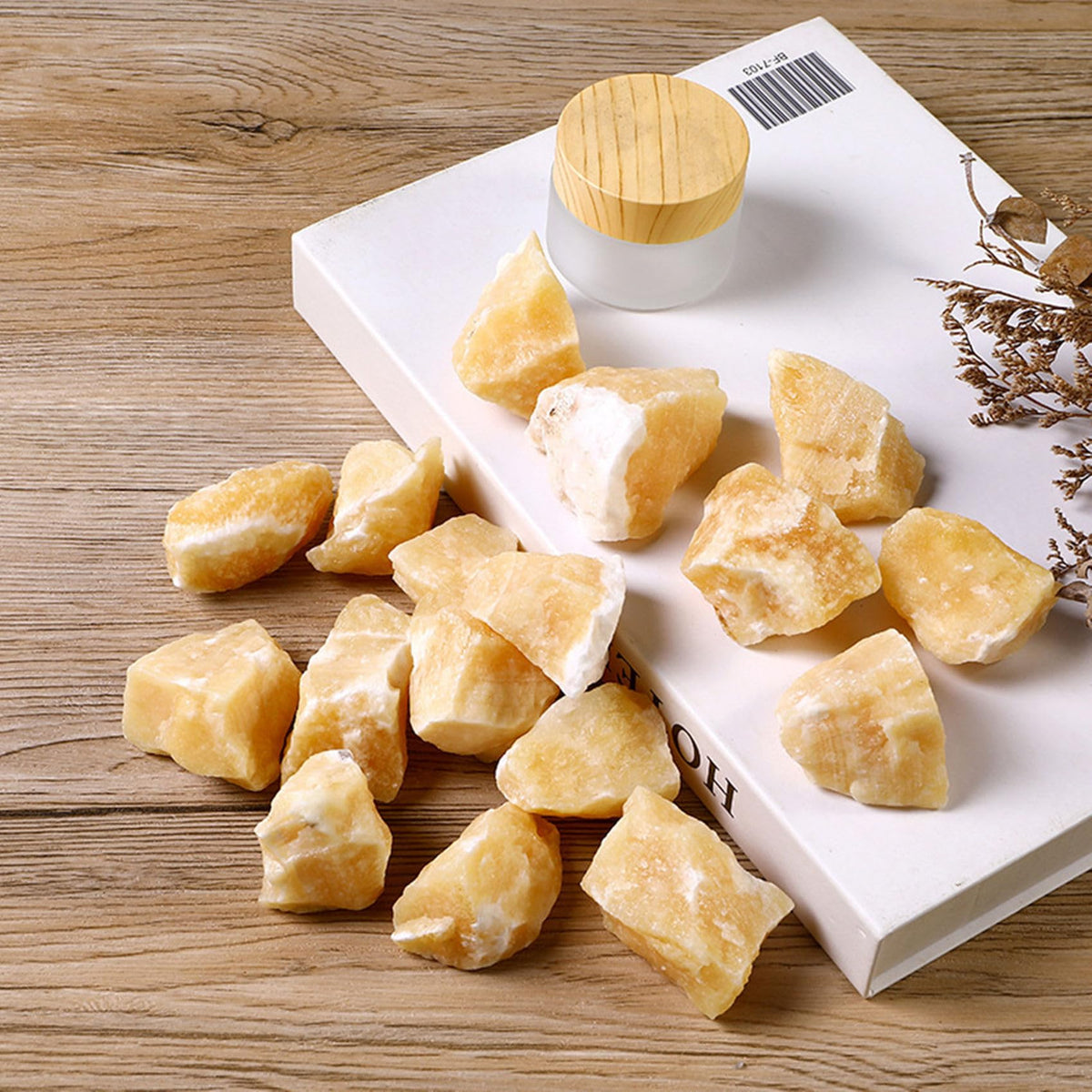 Yellow Jade Raw Crystals Healing Crystals Natural Rough Stones 1.2-2" for Tumbling, Fountain Rocks, Yoga, Meditation, Polishin, Gift 43