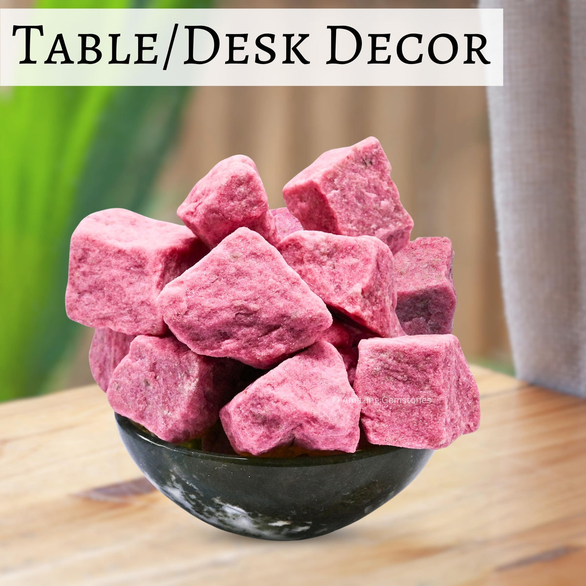 Amazing Gemstone Thulite Raw Crystals and Healing Stones, Natural Rocks for Tumbling and DIY Raw Stones and Crystals (2 Pieces)