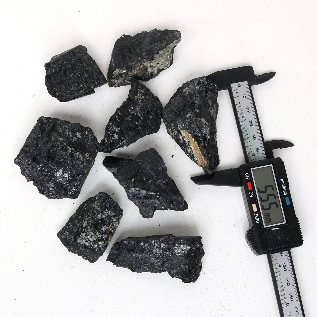 REAL-GEMS Natural Raw Healing Crystals Rough Stones for Tumbling, Cabbing, Polishing, Wire Wrapping, Wicca & Reiki Crystal Healing, Mix Gemstones,7 Chakra (Black Tourmaline)