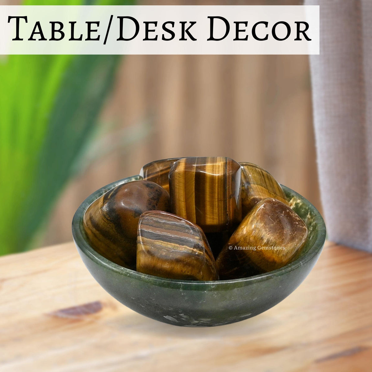 Amazing Gemstone Tiger Eye Crystal Tumbled Stones Polished Rocks - Natural Gem Stones for Healing - DIY Crystals for Protection (1 Piece)