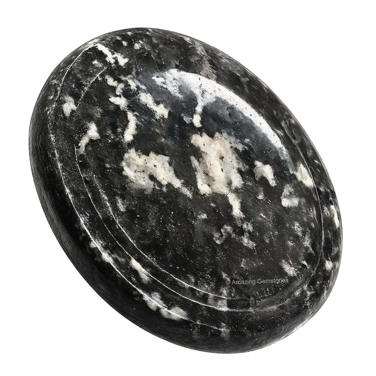Amazing Gemstone Black and White Tourmaline Worry Stone Crystals & Healing Stones - Worry Stones for Stress Relief Gifts - Piedra Crystal Fidget for Meditation - Stocking Stuffers and Birthday Gifts