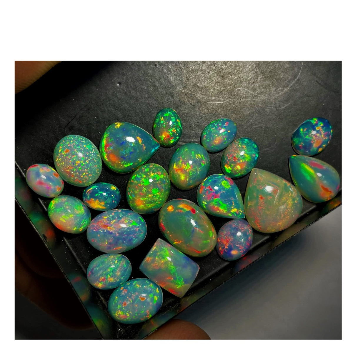 AAAA Opal cabochons, Natural Opal Loose Cabochons, Ethiopian Opal Loose Gemstone cabochons, natural opal for jewellery making, Wirewrapping (4-6 MM 2 Carats 7-10 Pieces)
