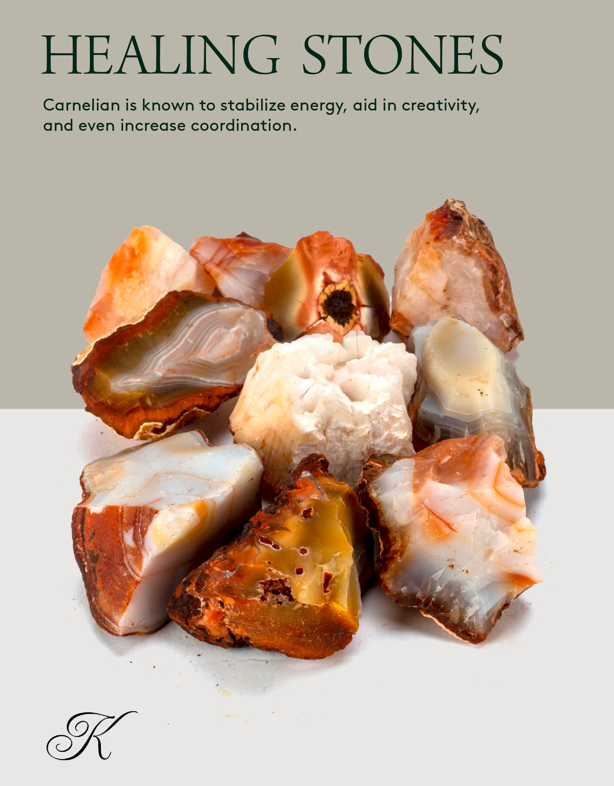 KALIFANO Rough Carnelian 10 Stone Bulk Bundle with Healing & Calming Effects - High Energy Raw Cornalina - Reiki Crystal Used for Rock Tumbling and Lapidary (Family Owned and Operated)