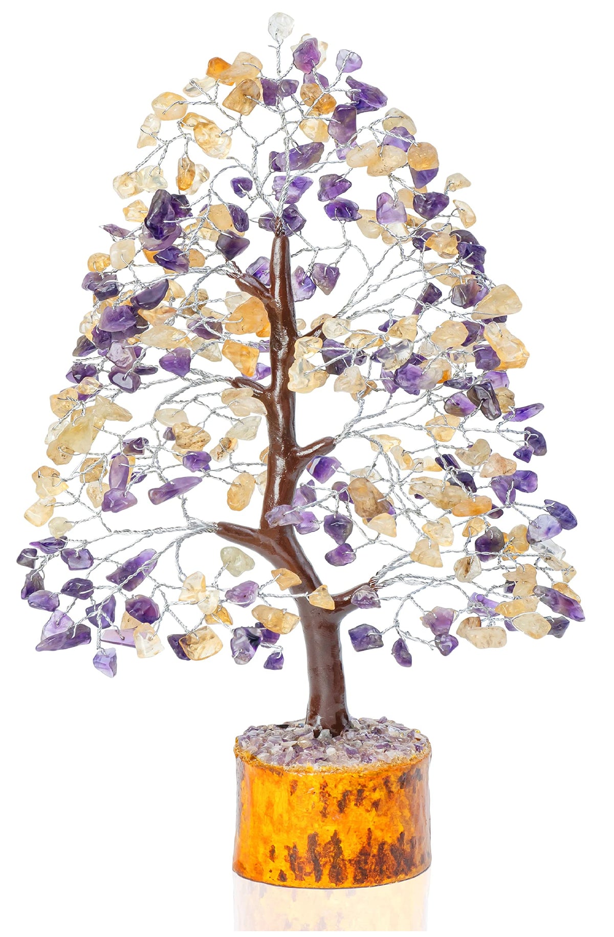 Crocon® Amethyst & Citrine Tree Crystal Tree of Life Birthday Gifts for Women Gemstone Tree Healing Stones Home, Shelf & Room Decor, Money Tree Positive Feng Shui Tree Bonsai Good Luck Spiritual Gift