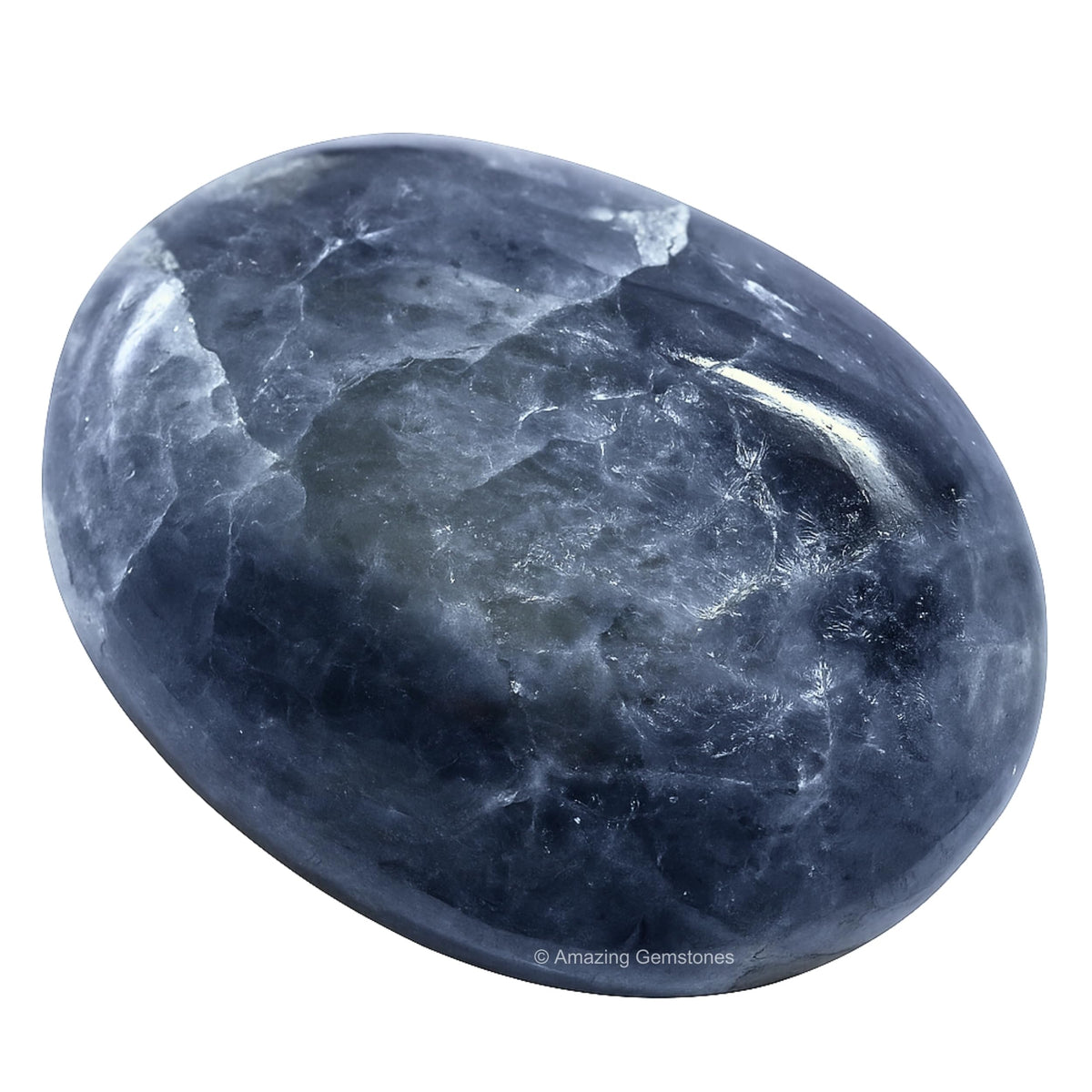 Amazing Gemstone Iolite Crystals and Healing Stones - Large Palm Stone Crystals Piedra - Crystal for Good Luck, Balanced Positive Energy, Meditation - Unique Stocking Stuffers and Gifts for Women, Men