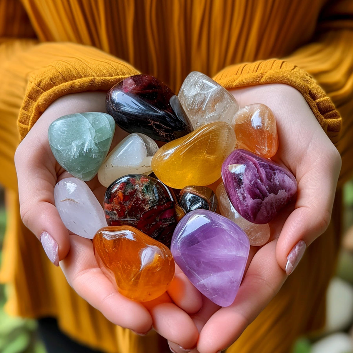 Polished Clear Quartz Healing Crystal Stone – 1 Pc 1.2" Worry Stone for Anxiety, Pocket Palm Gemstone, Super Large Handpicked Natural Tumbled Rock for Meditation, Reiki, Chakra, Home Decor