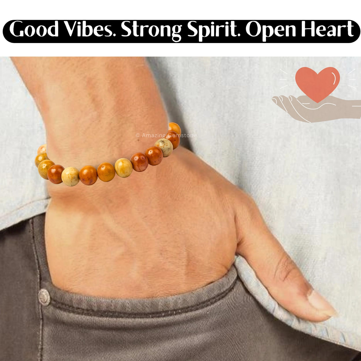 Amazing Gemstone Crazy Lace Agate Bracelet, Gifts For Men & Women - Protection Healing Crystal Bracelet - 8mm Gemstone Beaded Adjustable Bracelet, Pulseras Para Hombres Mujer Stocking Stuffers