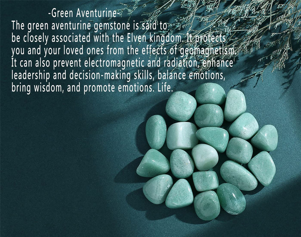 MAIBAOTA Green Aventurine Crystals Natural Healing Crystals Bulk Polished Tumbled Crystals Stones Rocks Energy Balance Crystal Gemstones Vase Filler Decorative Stones Reiki Witch Quartz Crstal