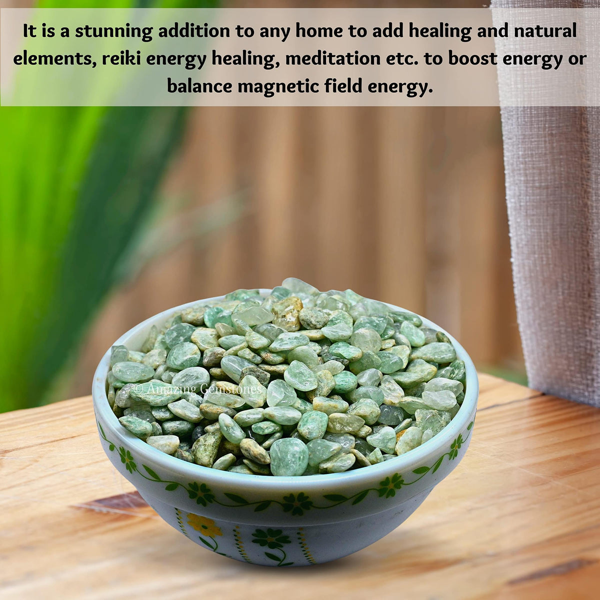 Amazing Gemstone Light Green Aventurine Crystal Chips Aquarium Gravel Rocks - Green Aventurine Chips Bulk Fish Tank Gravel, Small Tumbled Stone Chips and Tiny Crystals for Decoration