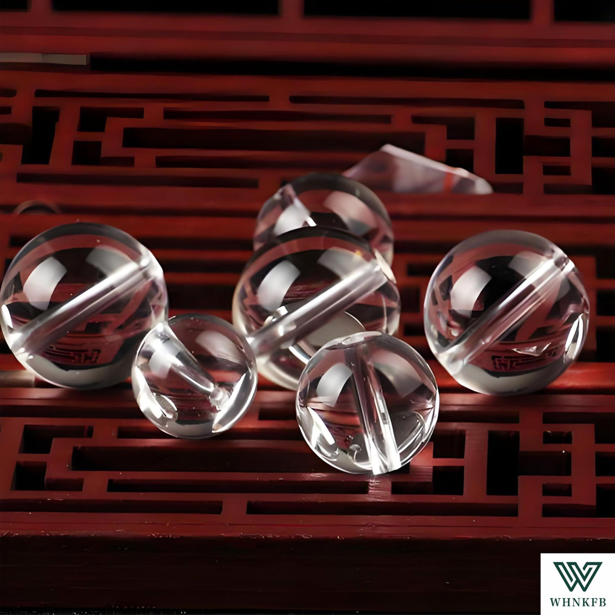WHNKFB 8mm 50PCS Natural Clear Quartz Round Beads, High Clarity Loose Crystal Beads for Jewelry Making Craft - 4mm 6mm 8mm 10mm Options with Free Elastic Cord
