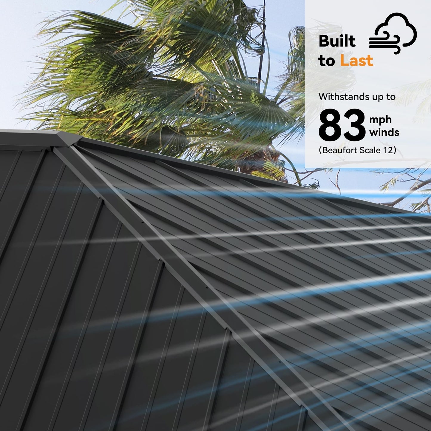Modern Shade Tranquil Grove Wood Gazebo 10' x 10', Hardtop Gazebo Permanent with Galvanized Steel Roof, Cedar Outdoor Gazebo with Sturdy Hooks for Garden, Backyard, Patio and Deck