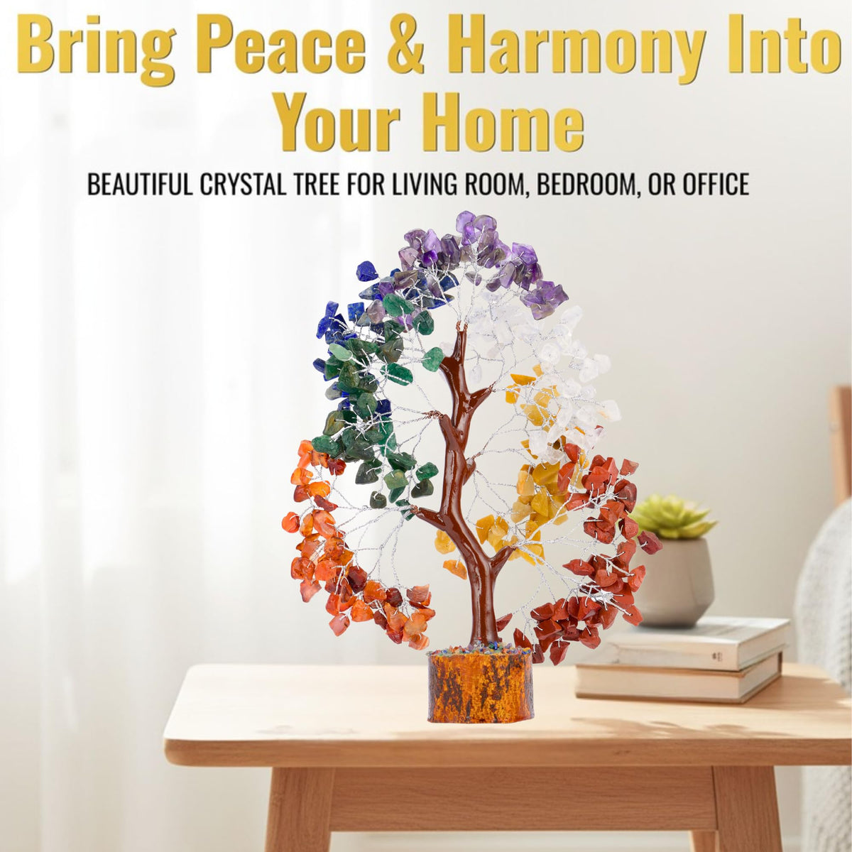 ANAYA AGATE 7 Chakra Crystal Tree Birthday Gifts for Women Healing Crystal Tree of Life Sister Birthday Gifts Room & Home Decor Gift for Mom Her Positive Energy New House Warming Gift Women