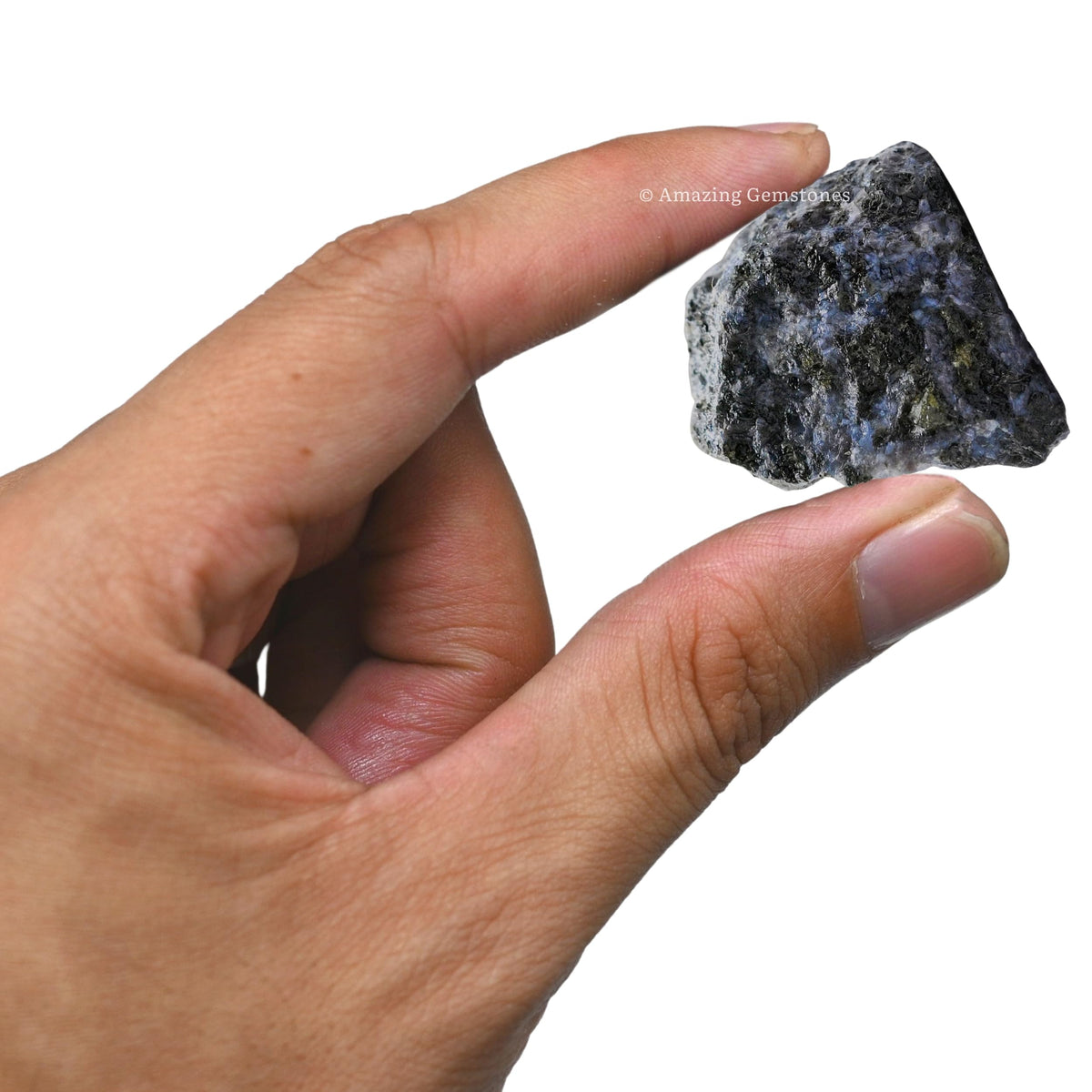 Amazing Gemstone 2 Pieces Indigo Gabbro Raw Crystals and Healing Stones, Natural Rocks for Tumbling and DIY Raw Stones and Crystals