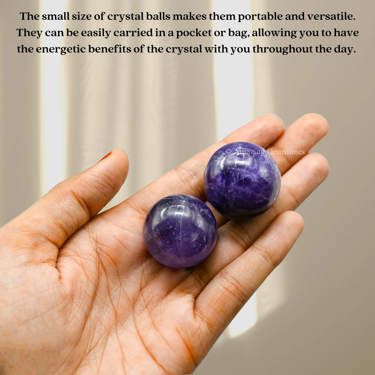 Amazing Gemstone Amethyst Crystal Ball - 1" Inches Crystal Sphere Meditation Balls for Witchcraft and Decorative Balls - Crystals and Healing Stones Beginners Gift (Pack of 1)