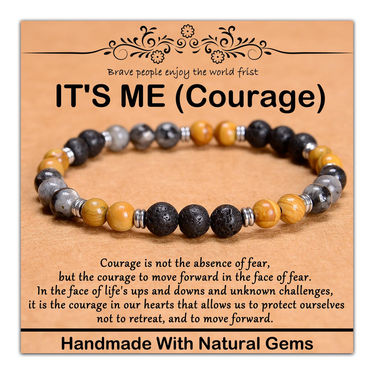 CHCCOYE 6mm Natural Healing Gemstone Bracelet Handmade Yoga Stretch Elastic Bracelet Stress Relief Crystal Jewelry for Men and Women (6mm IT'S ME)