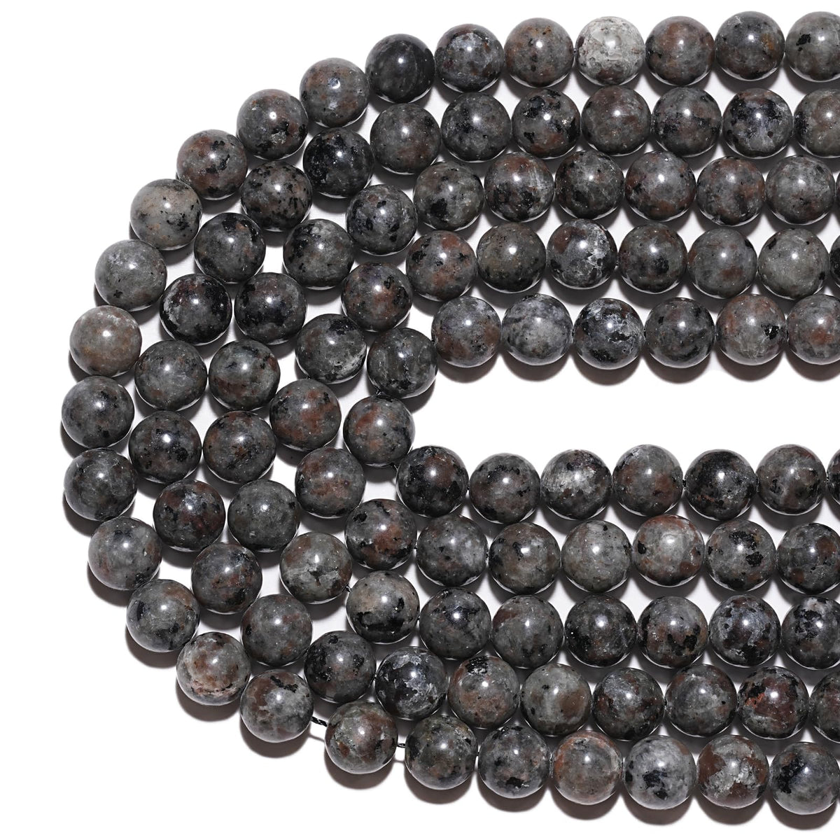 10mm Natural Flame Yooperlite Gemstone Beads Polished Round Smooth Stone Beads for Bracelets Jewelry Making 15inch Loose Beads