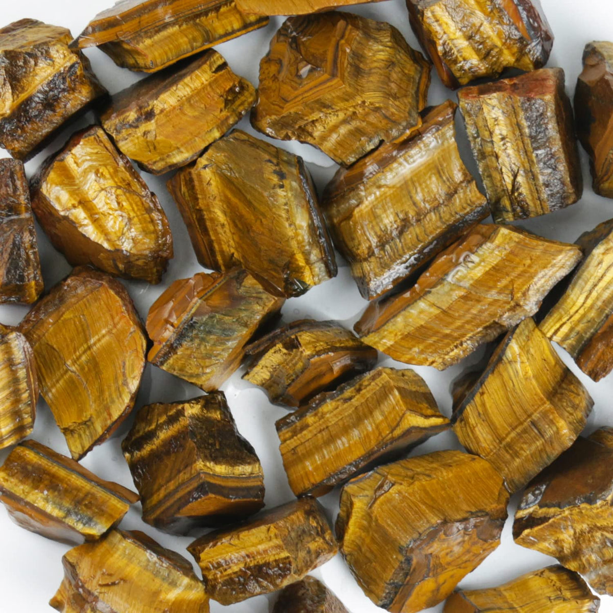 Nvzi Raw Tiger Eye Stone, Crystals and Healing Stones, Bulk Crystals, Rocks for Tumbling, Raw Crystals Bulk, Amathesis Crystal, Calcite Crystal for Decoration, Wicca, Reiki, Chakra and Energy(1LB)