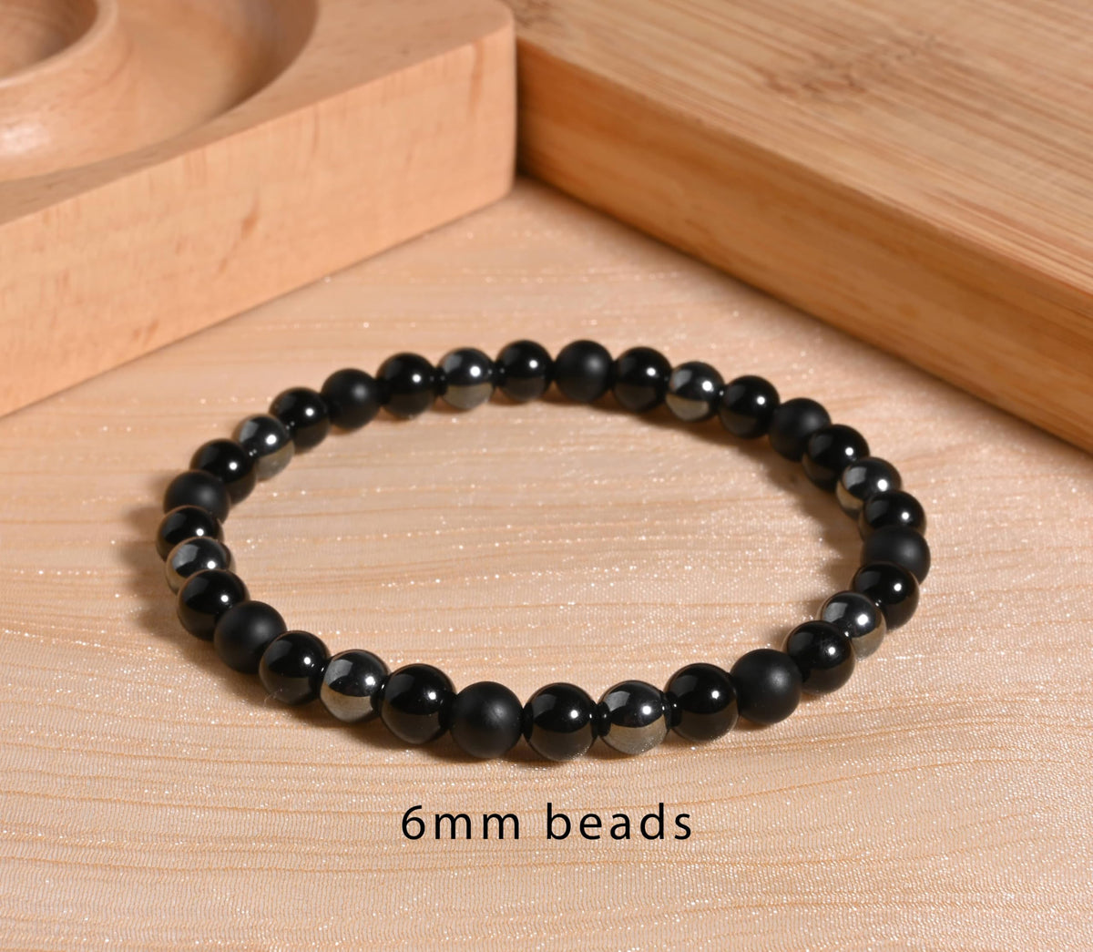 Gracayfr Black Tourmaline Bracelet Empath Protection Obsidian Onyx Triple Natural Stone Healing Crystals Spiritual Gemstone Stretch Bead Hematite