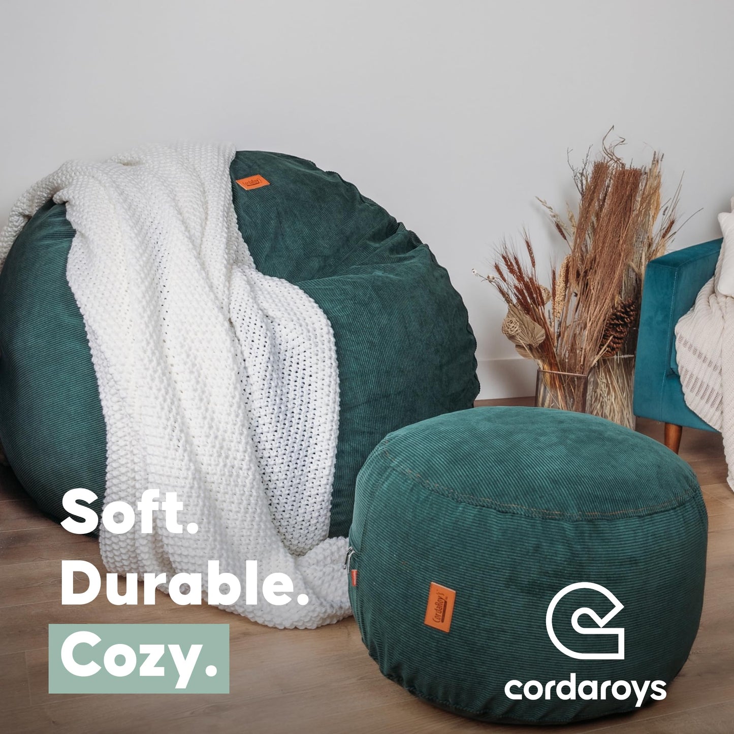 CordaRoy's Chenille Bean Bag Chair, Convertible Chair Folds from Bean Bag to Lounger, As Seen on Shark Tank, Very Peri Purple - Queen Size