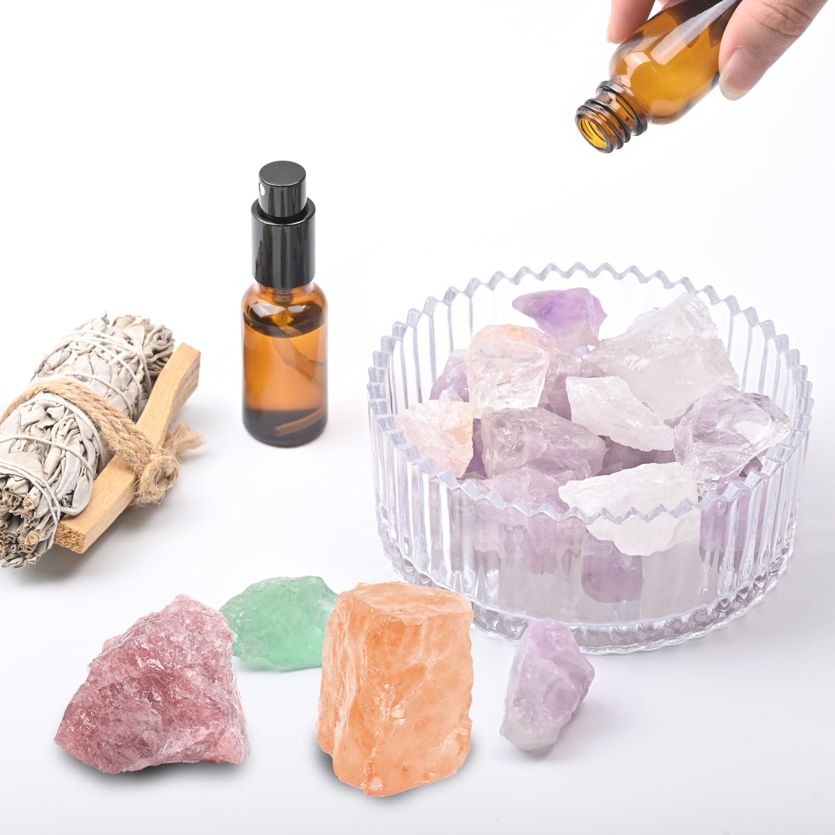 Orange Salt Raw Stones 1PC, Gemstones Raw Stones and Healing Crystals, Hand Carved Natural Pocket Raw Crystals for Decoration Tumbling, Garden, Home Decor(1.18"-1.97")