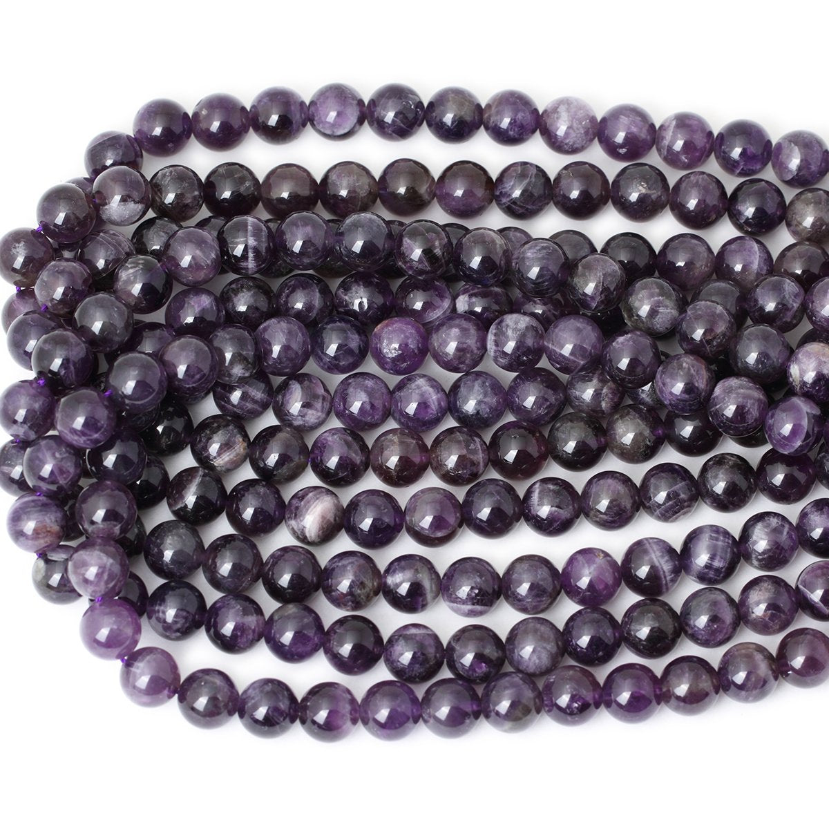 CHEAVIAN 35PCS 10mm Natural Amethyst Gemstone Round Loose Beads Crystal Energy Stone Healing Power for Jewelry Making 1 Strand 15"