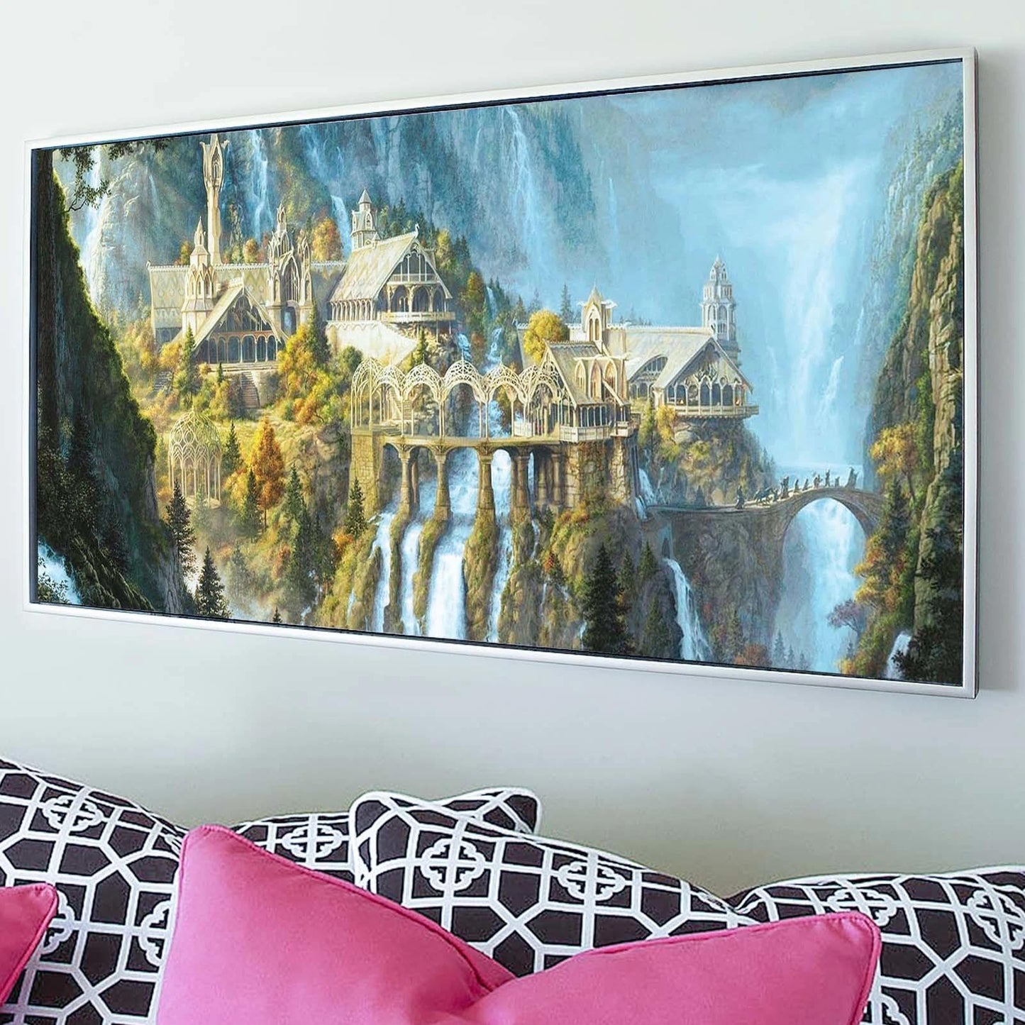YALKIN Square 5D Diamond Painting Kits for Adults, Castle Large Diamond Art Kits Full Drill Diamond Painting Kit for Adult Beginners, DIY Crystal Picture Art for Home Wall Decor 40x70CM/15.8x27.6in