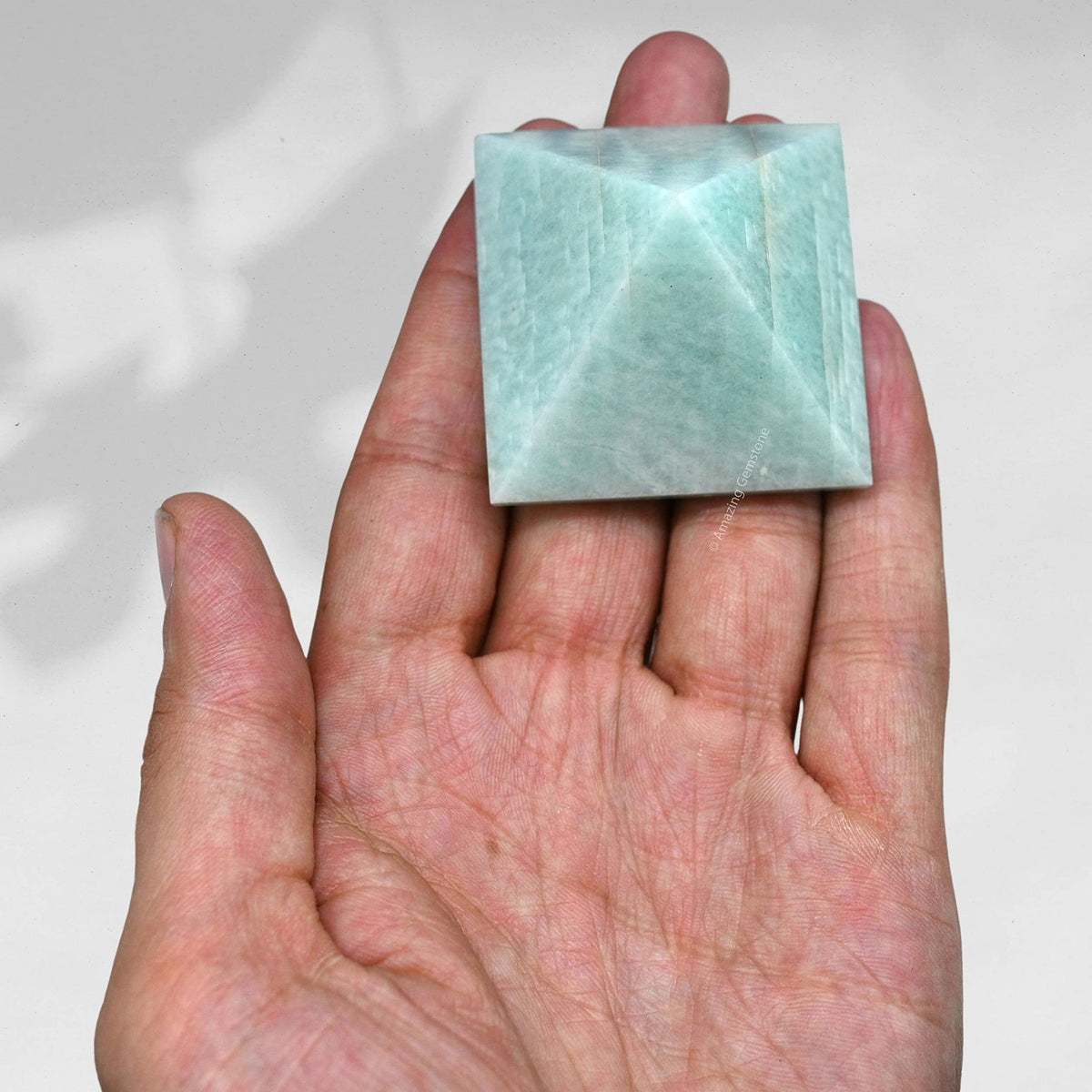Amazing Gemstone Amazonite Pyramid Crystal Healing Stones - 1.5" Great Pyramid Figurine of Natural Stone Pyramid for Meditation, Reiki, Chakra Balancing and Crystal Pyramids Grid
