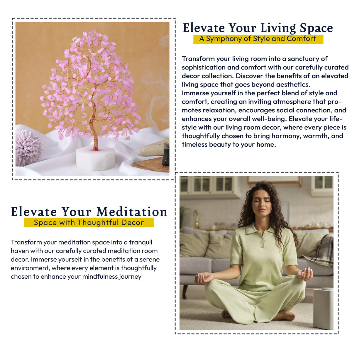 Rose Quartz Tree, Gemstone Tree, Crystal Tree for Positive Energy, Crystals and Healing Stones, Tree of Life, Chakra Tree - Luck, Thoughtful Gifts for Women, Tree of Life Decor, Clever Birthday Gifts