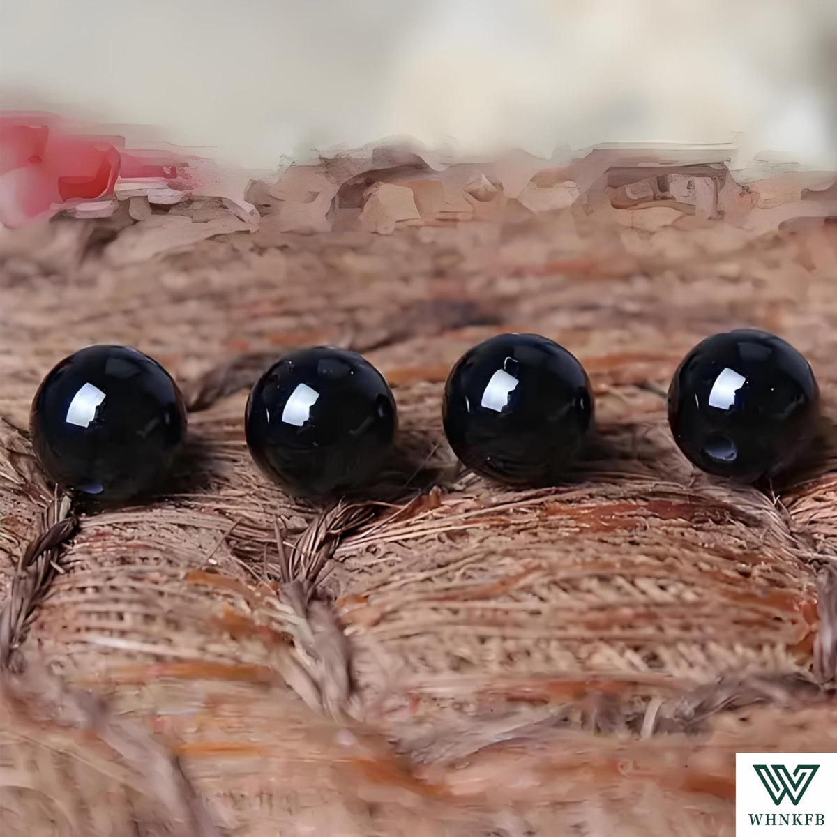 WHNKFB 8mm 50PCS Natural Black Onyx Round Beads, Smooth Polished Agate Loose Beads for Jewelry Making Craft - 4mm 6mm 8mm 10mm Options with Free Elastic Cord